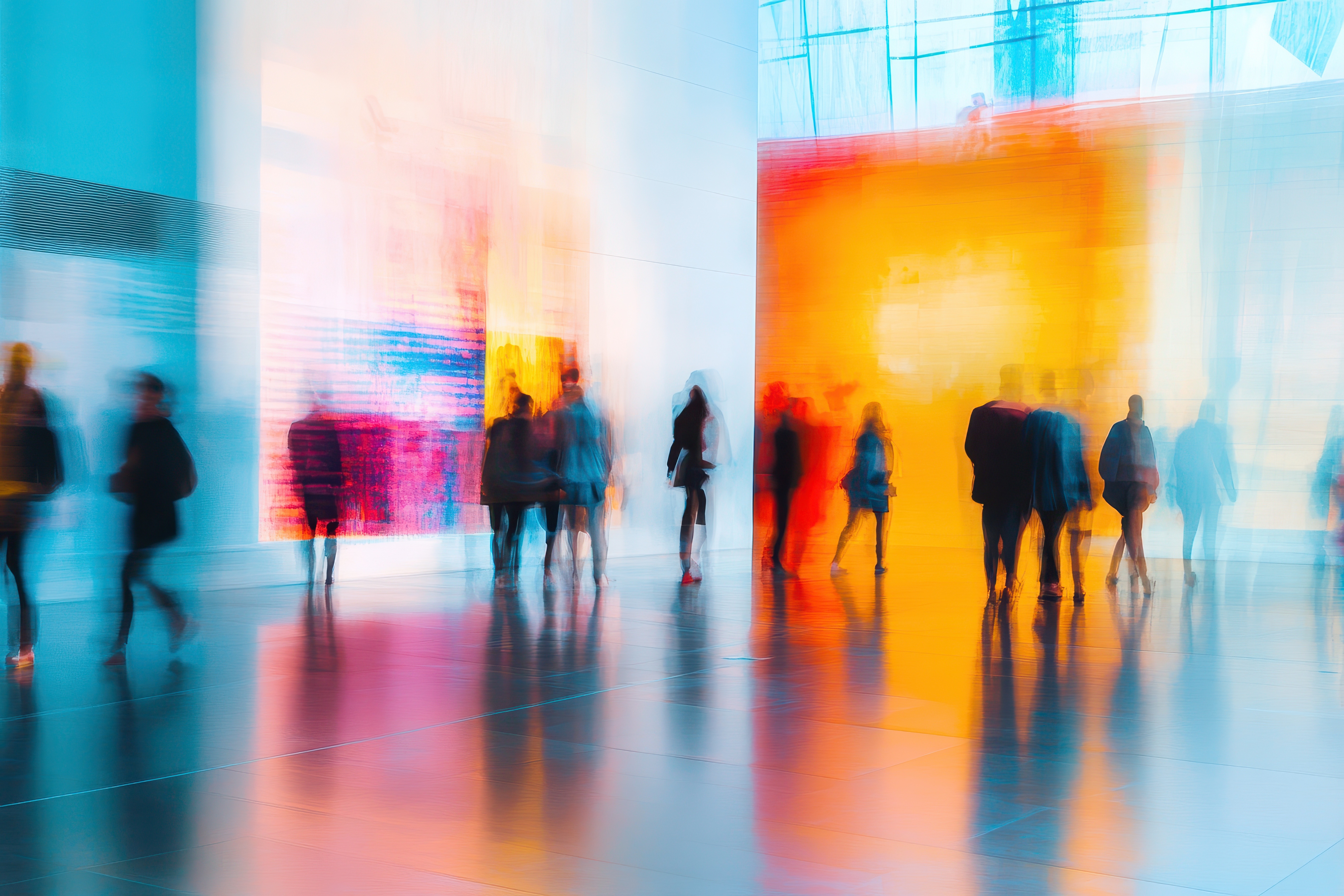 Dekobild Menschen im Museum